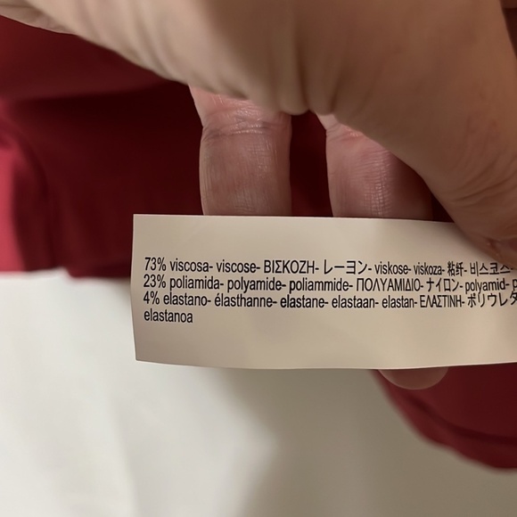 NWT Zara Dark Rose Long Sleeve High Neck Dress a214 - Picture 3 of 4